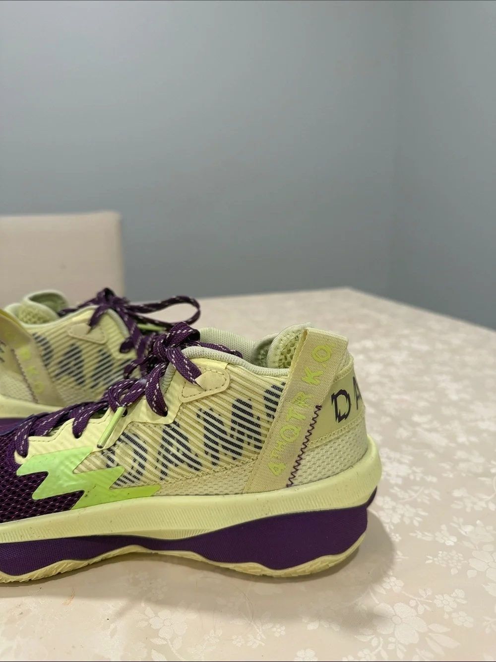 adidas Purple and Lime Sneakers for Men